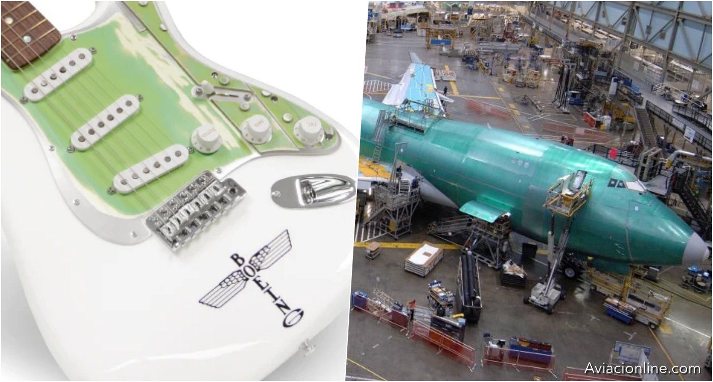 Boeing 747 Fender Stratocaster: cuerpo de guitarra, alma de avión
