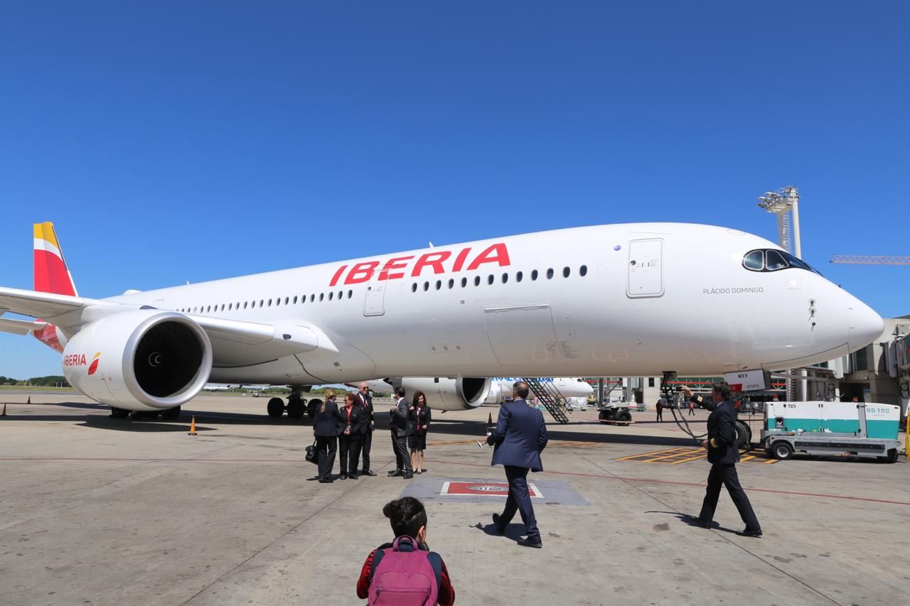 Iberia presentó el A350-900 en Buenos Aires