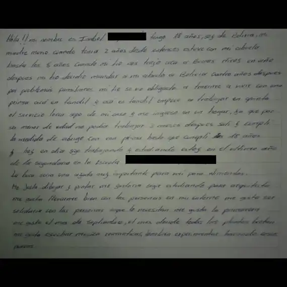 Buscan quien pueda apadrinar a Isabel, una joven que sueña con ser arquitecta