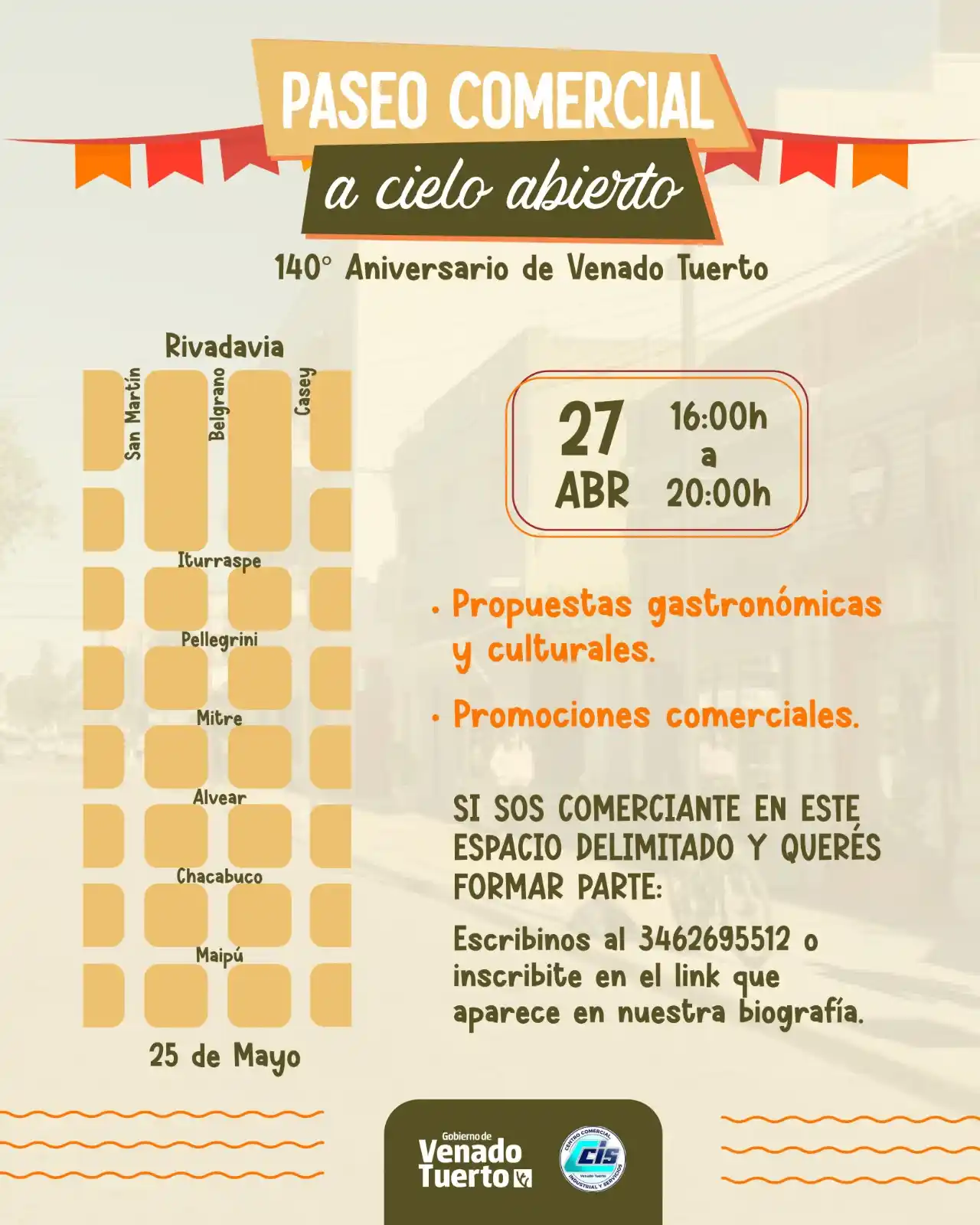 Paseo de compras a cielo abierto aniversario Venado