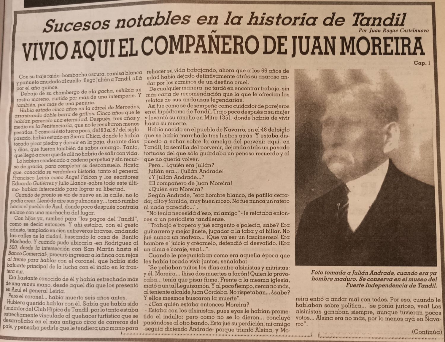 Vivió aquí el compañero de Juan Moreira - Cap. 1.