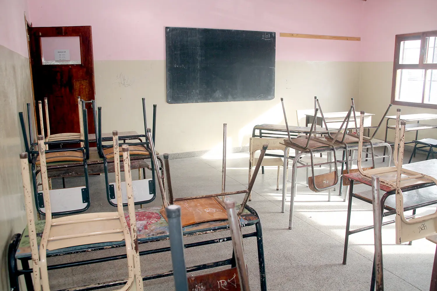 Aulas vacías. El 85% de los docentes estatales adhirió a la medida de fuerza