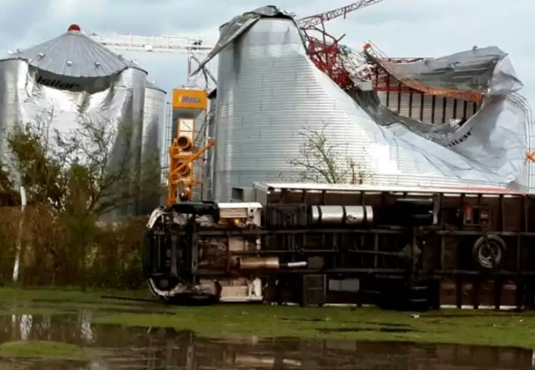 El temporal provocó grandes destrozos en el norte entrerriano 