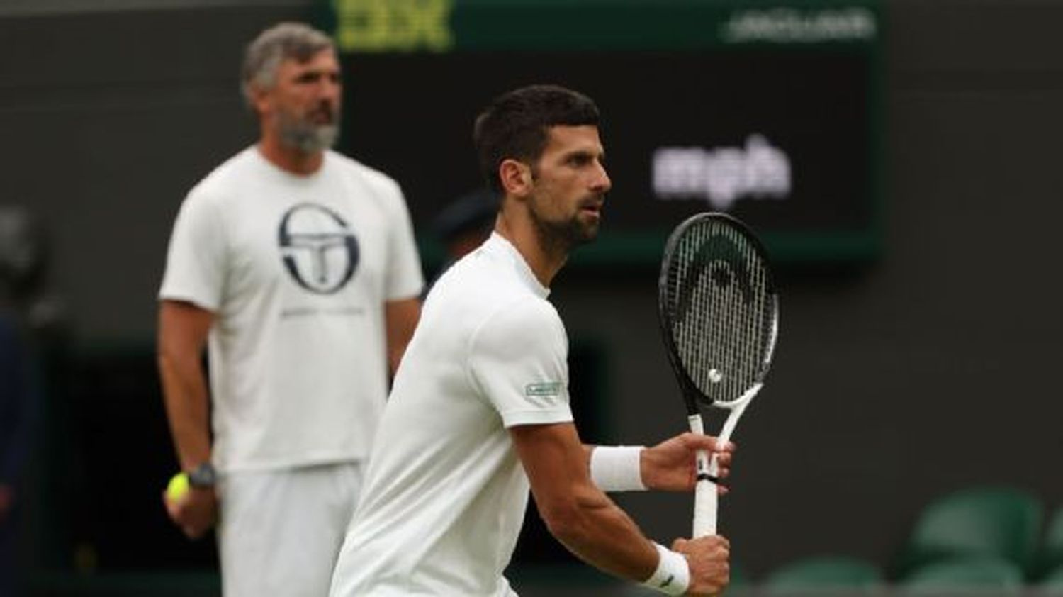 Djokovic e Ivanisevic trabajando juntos.