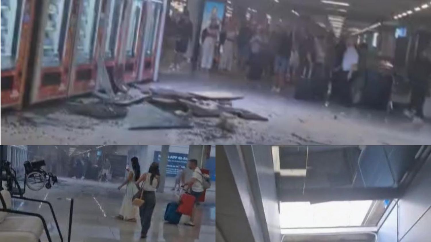 Derrumbe en el aeropuerto de Palma causa daños y alarma entre pasajeros