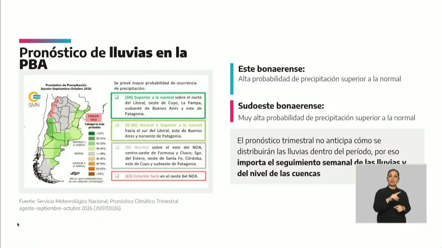 el niño pronostico