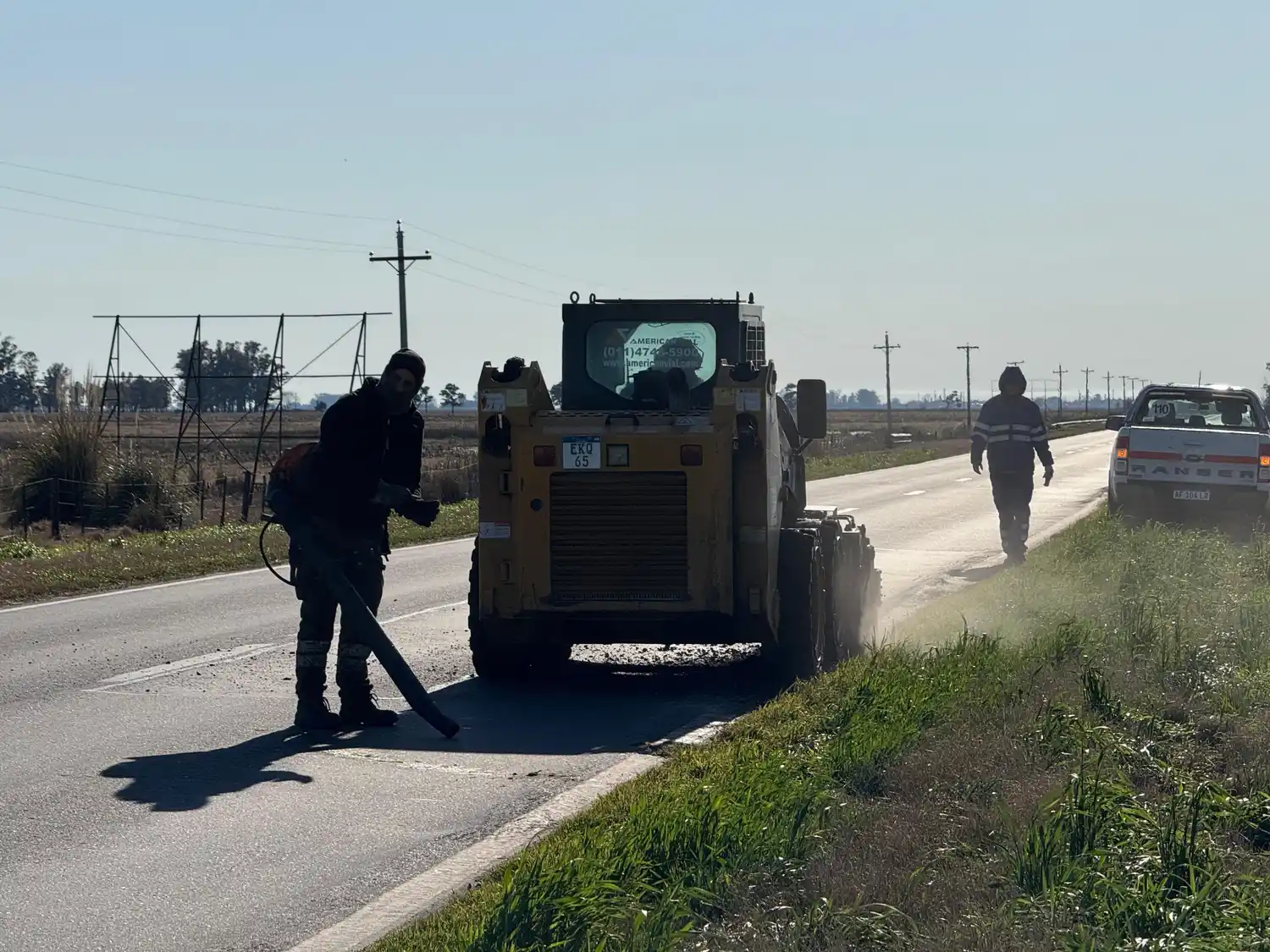 El bacheo comenzó a la altura de Venado Tuerto.