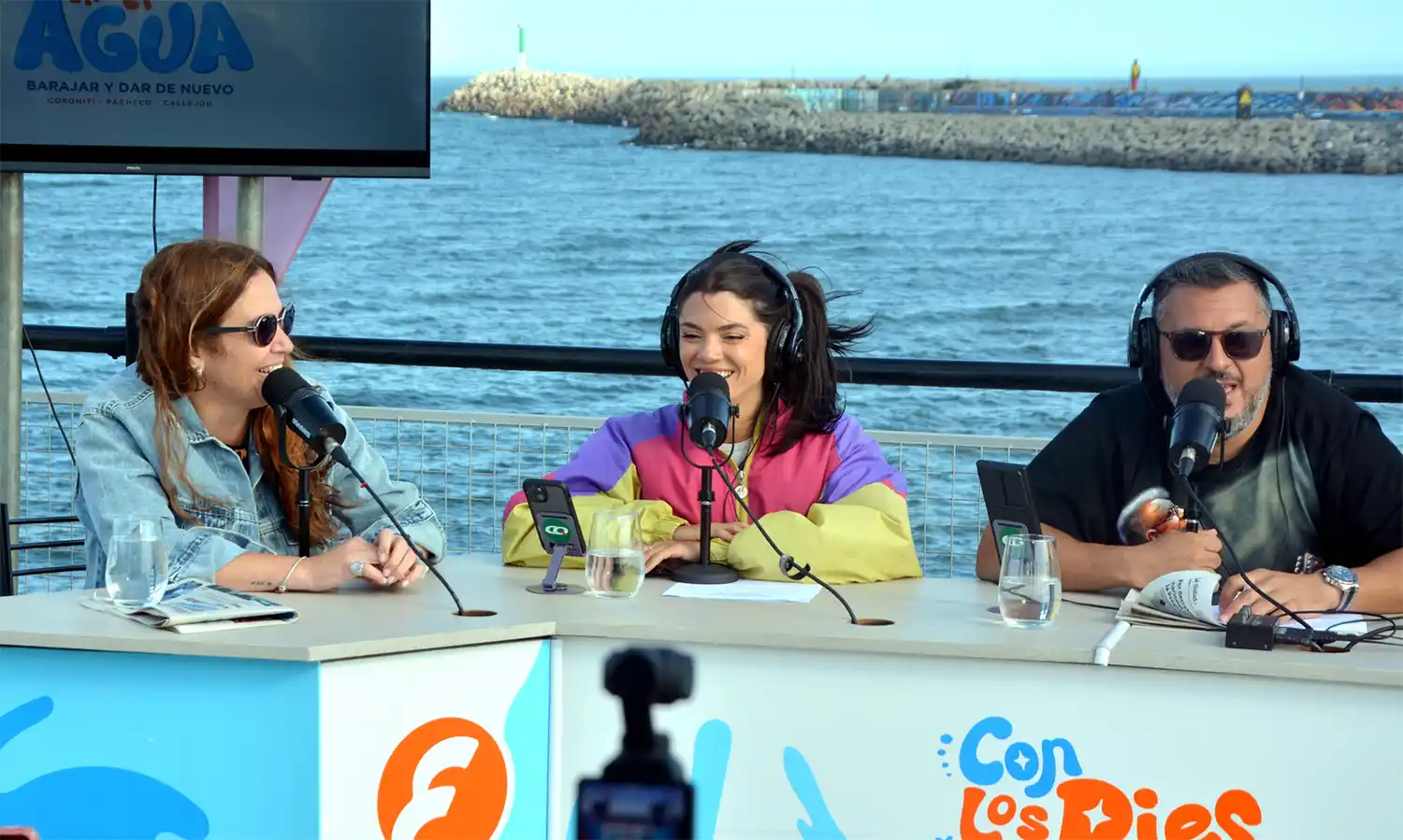 Jimena López. Junto a Rocío Pacheco y Emiliano Coroniti