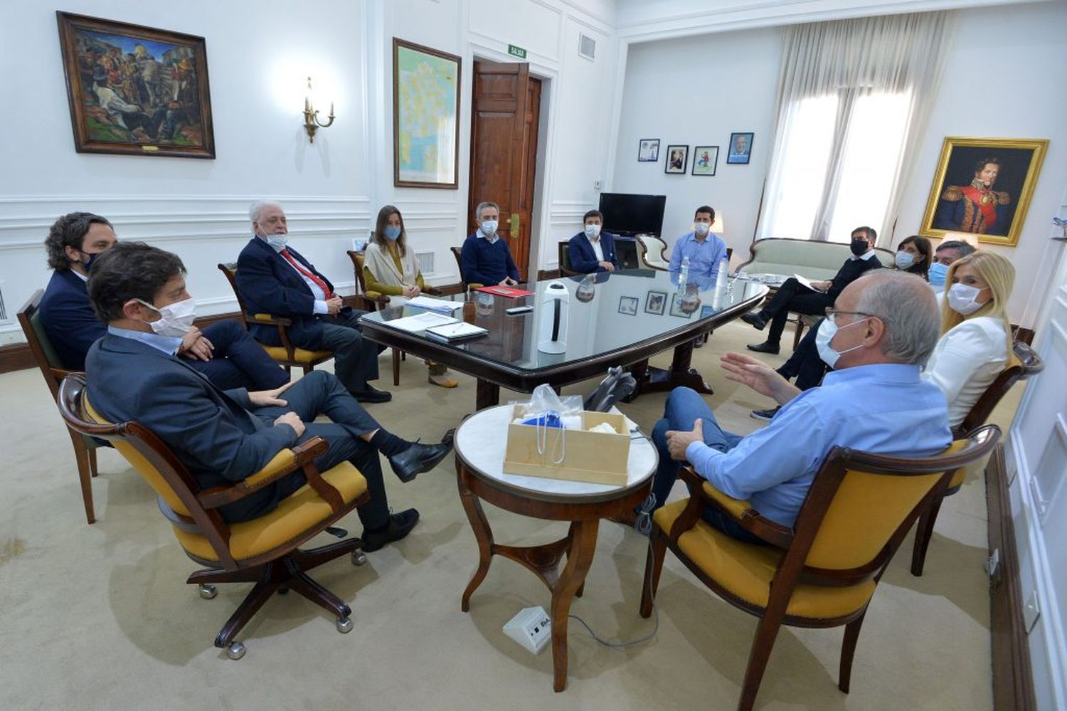 Los comités operativos de emergencia de la Nación y la Provincia se reunieron en La Plata