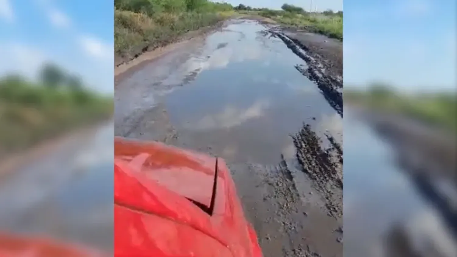 “Hoy no pasa ni el colectivo”: el video de una vecina en un tramo de Ruta 20