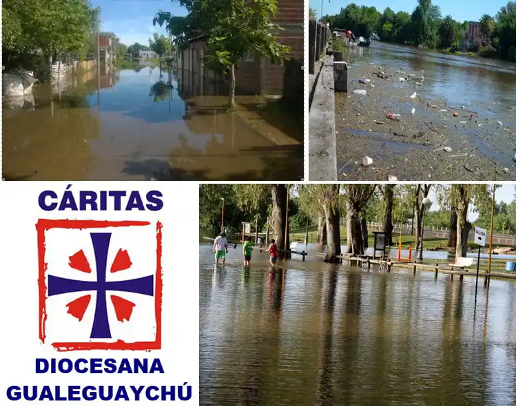 Cáritas lanzó una colecta para ayudar a las familias afectadas por la inundación