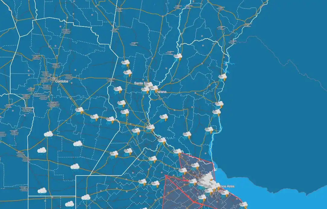 Alerta en Gualeguaychú por tormentas severas: precipitaciones, granizo y mucho viento 