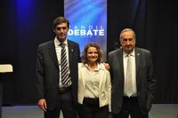 Con fastidio, Lunghi repelió las críticas que  Iparraguirre y Almenta llevaron al debate 