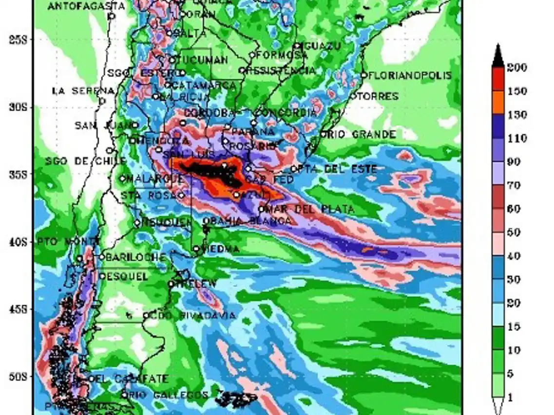 Emitieron informe por abundantes lluvias para Entre Ríos