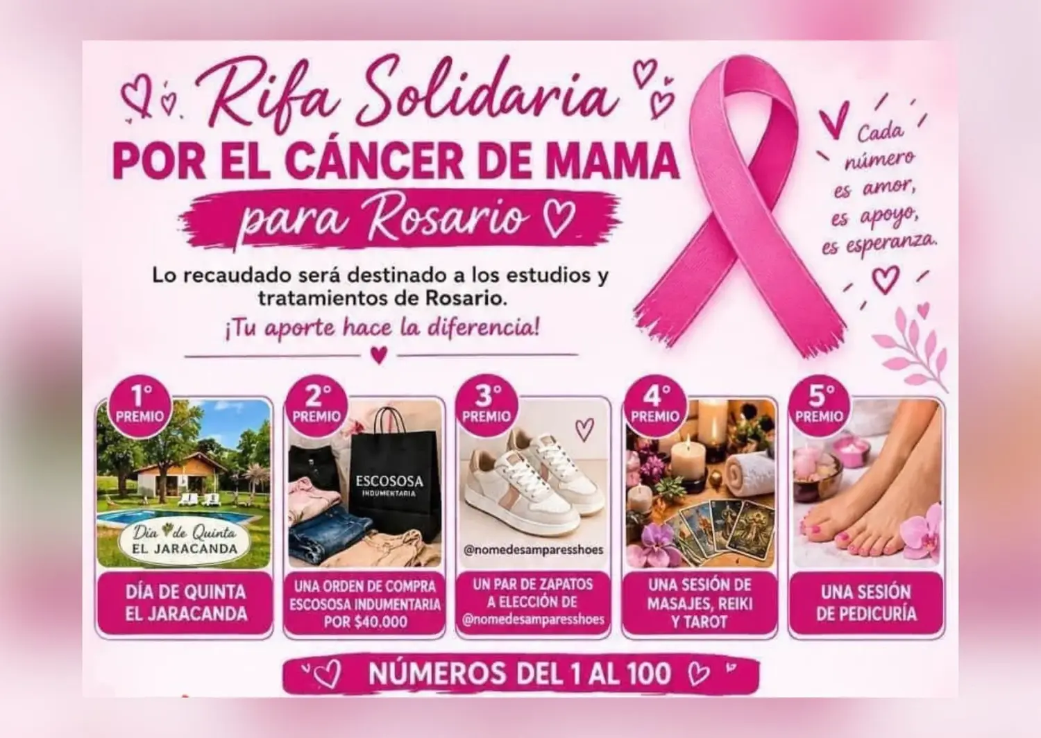 Rifa solidaria para Rosario Barrios: necesita recaudar fondos para su tratamiento médico