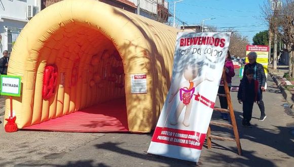 Este lunes, colon inflable en Río Tala