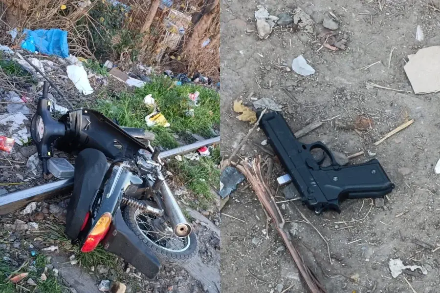 Una persecución en Parque Casas terminó con un motociclista detenido sobre las vías