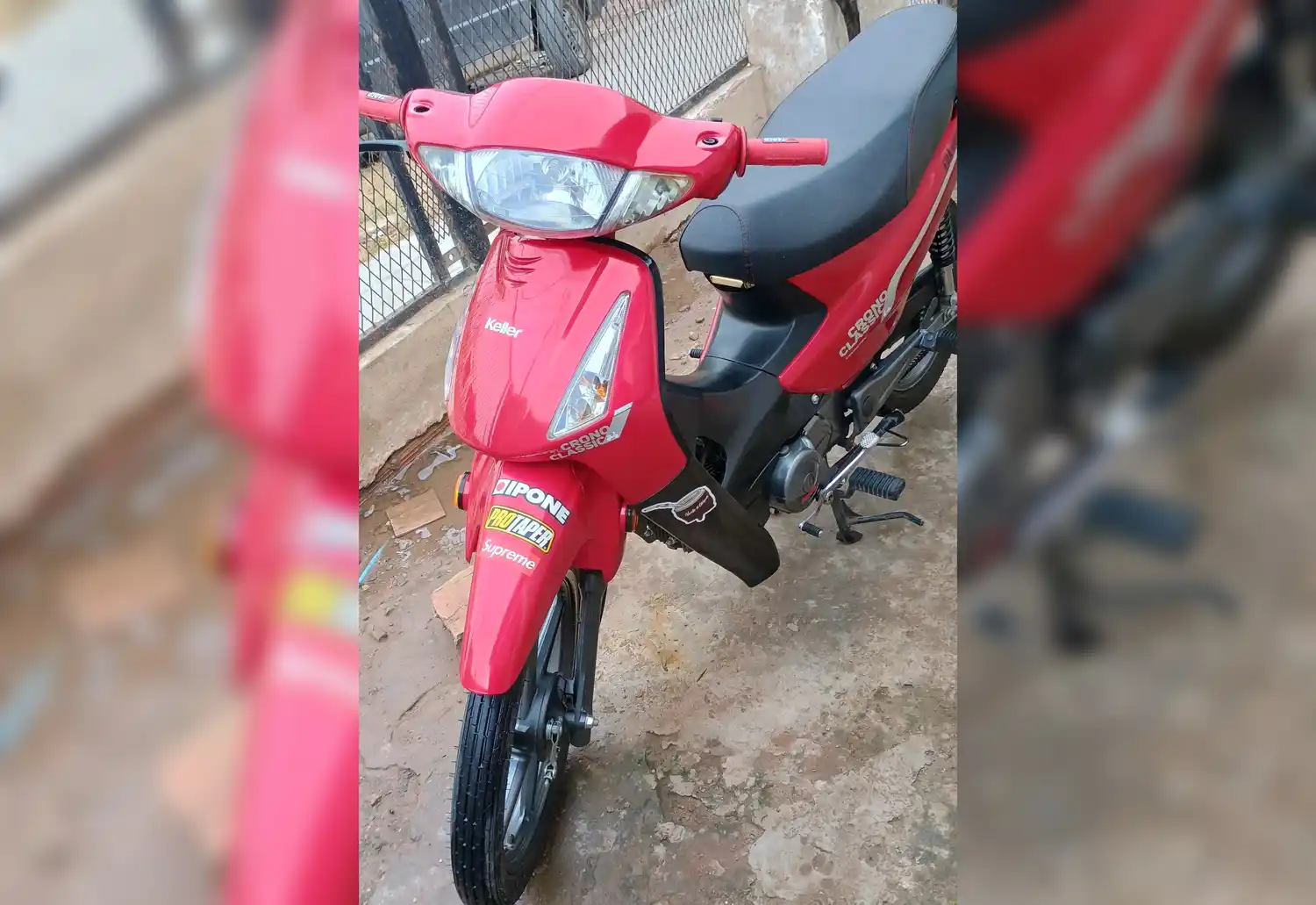 La víctima compartió imágenes de la moto robada.