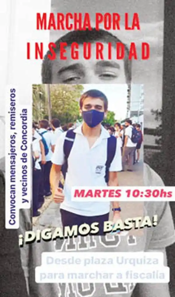 Marcha por la inseguridad  en la ciudad