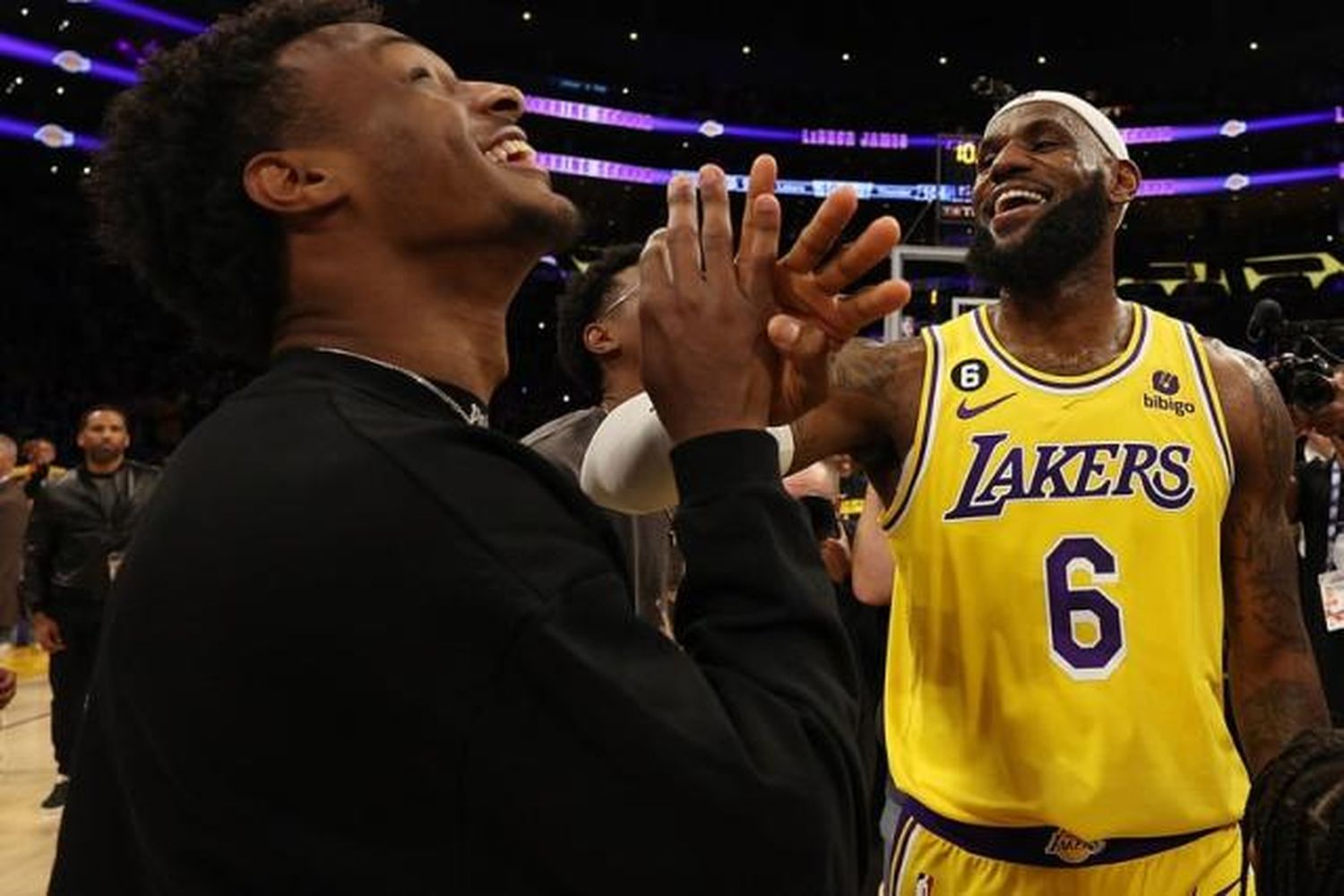 LeBron and Bronny James set to create history as teammates on the Lakers.