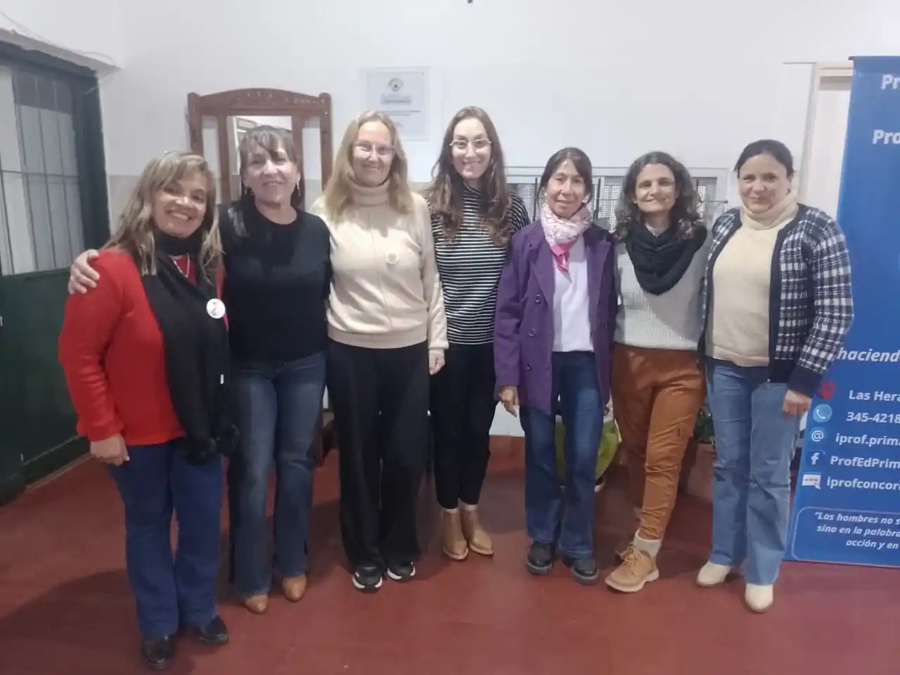 Cristina Moretti- Claudia Godoy- Silvina Fernandez- Dina Yanovsky- Maria Laura Roda- 
Maria Eugenia Moulins- Romina Quiros (organizadoras de la jornada)