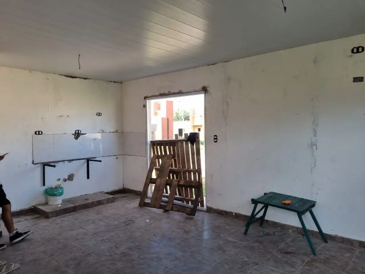 Una de las 84 viviendas, desde adentro.