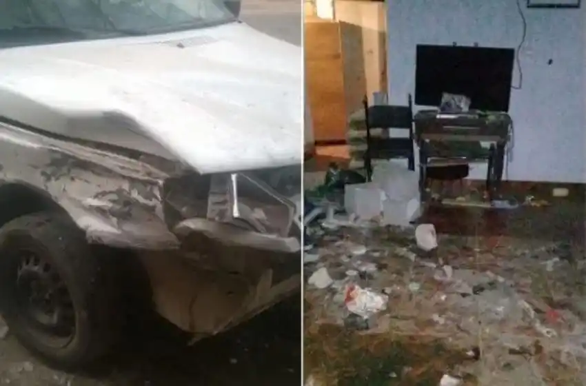 Un auto se metió en la casa de una familia y destruyó todo