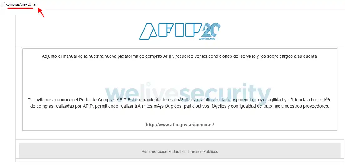 Advierten por un intento de estafa a través de un falso mail de la AFIP
