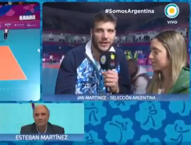 Esteban Martínez habló en vivo con su hijo tras ganar el Panamericano