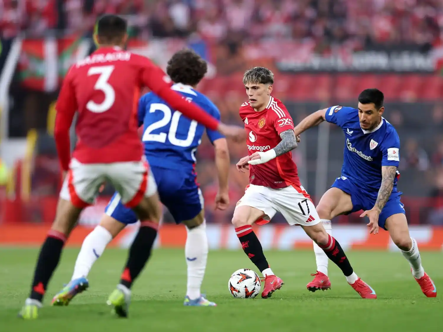 Garnacho fue titular en el United.