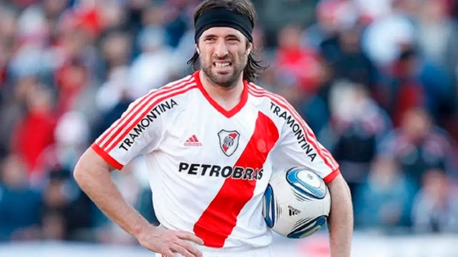 Mariano Pavone, durante su paso por River.