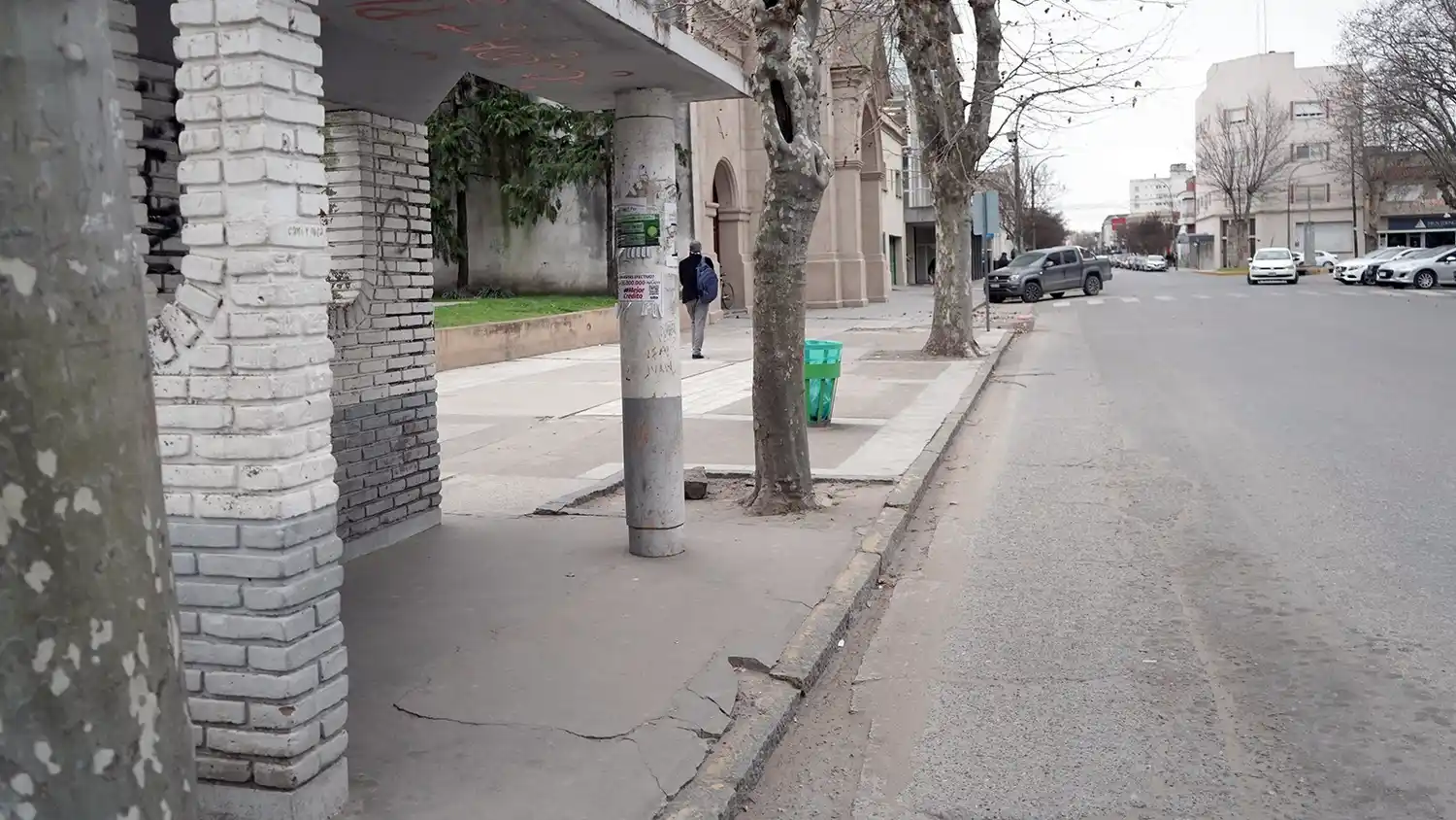 Paradas vacías. No circulan por ahora los colectivos