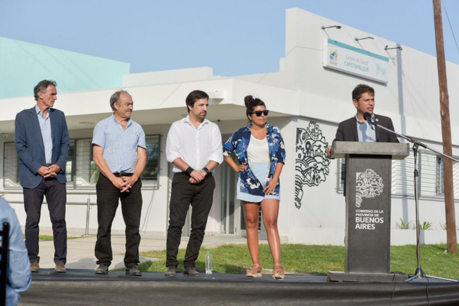 El palito de Kicillof a Jorge Macri en la inauguración de un nuevo CAPS en Tapalqué: "Aquí no le pedimos carnet a nadie"