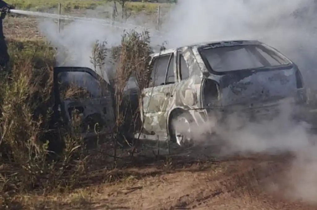 Apareció incendiado el auto de Gustavo Gutiérrez, el camarógrafo asesinado en San Lorenzo
