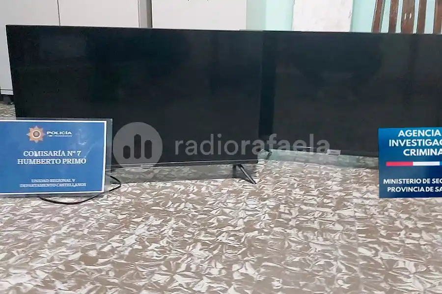 Recuperaron dos televisores robados en Humberto Primo