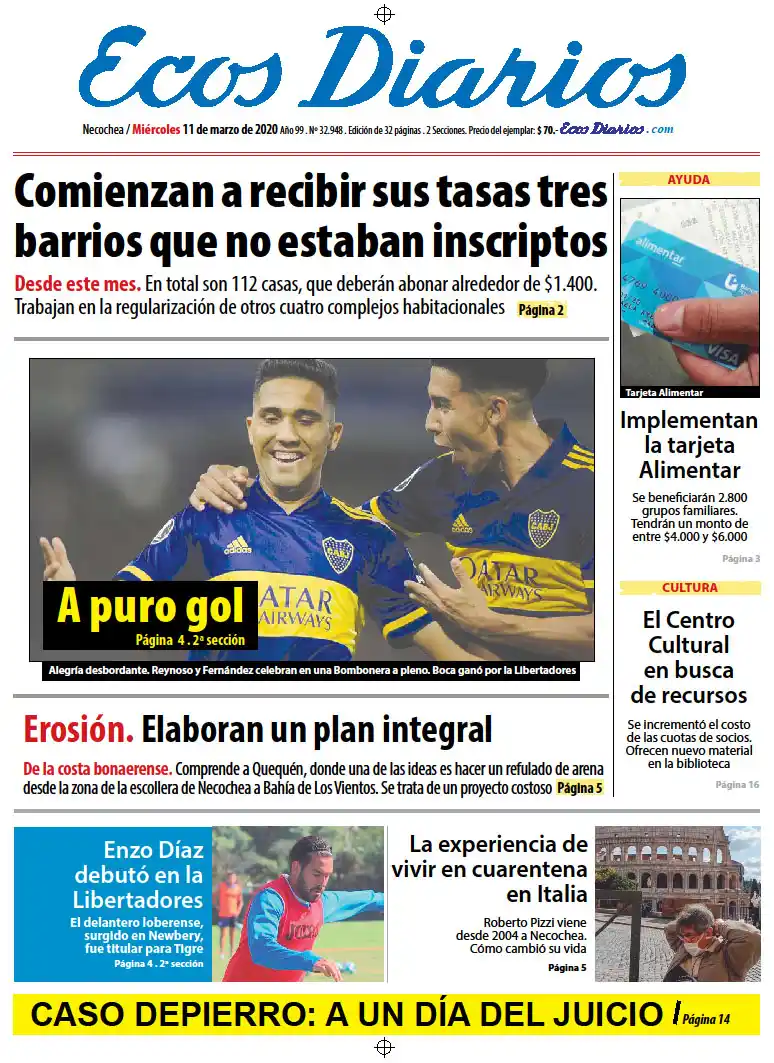 Tapa del 11 de marzo de 2020