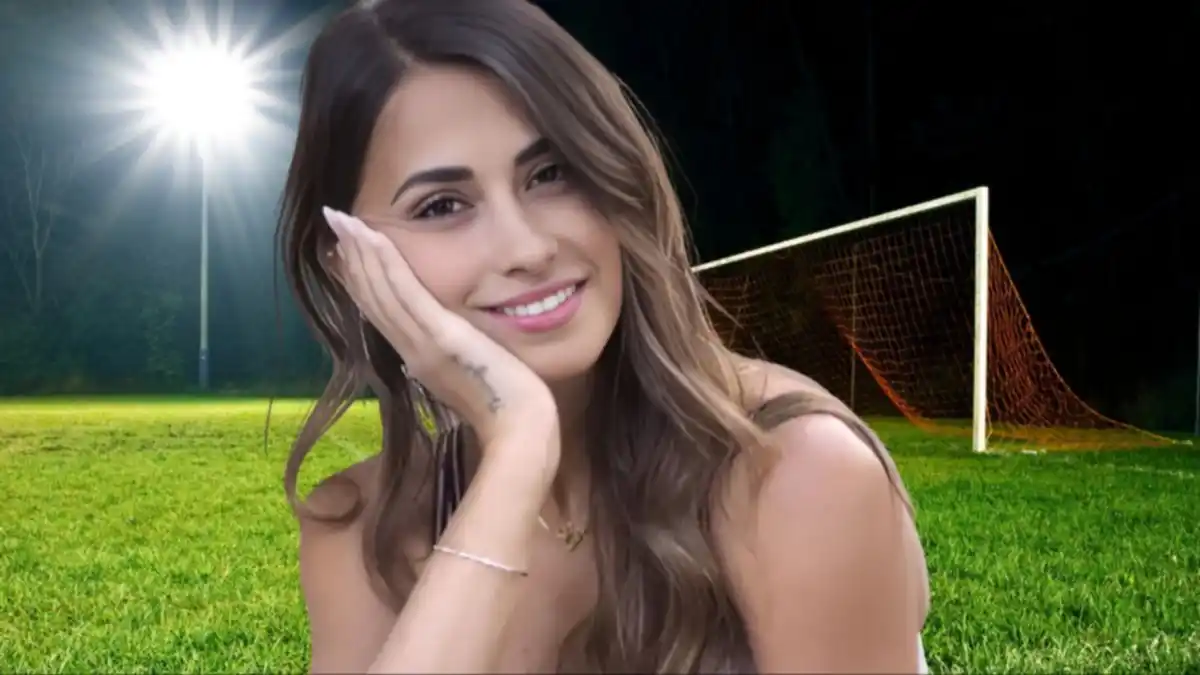 Antonela Roccuzzo deslumbró con su look en el partido de Argentina