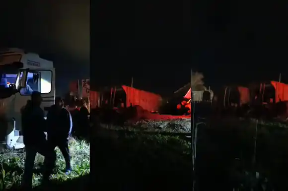 Un tren impactó contra una batea de un camión cargado con arena: tránsito cortado