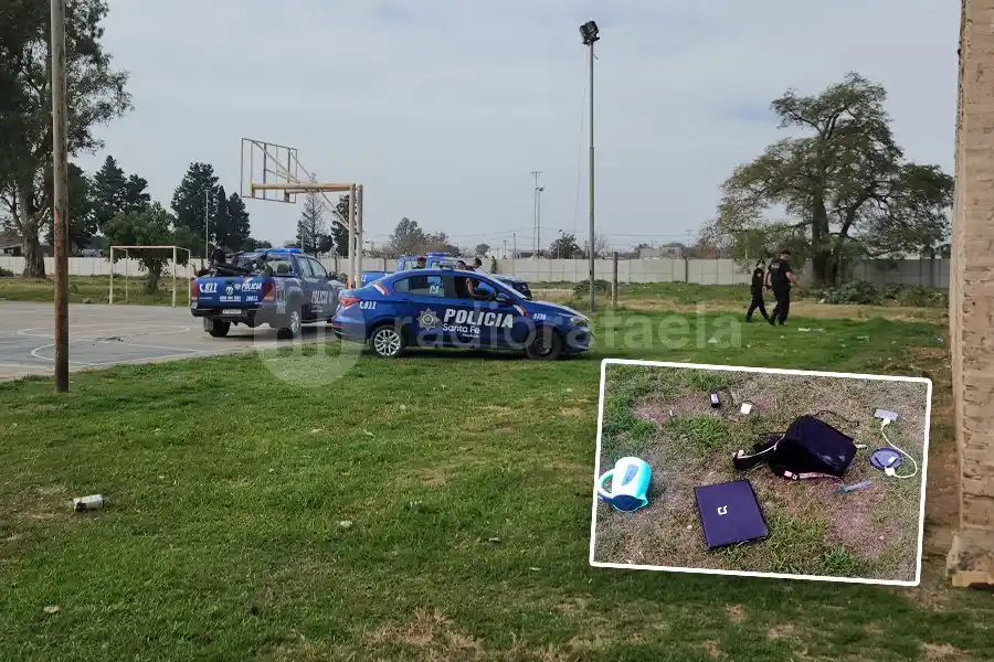Rompió un vidrio, se metió a una casa y fue atrapado con una notebook y una pava eléctrica