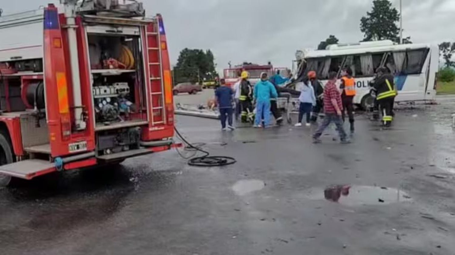 El incidente vial ocurrió esta mañana sobre la Ruta 7, a la altura de Carmen de Areco