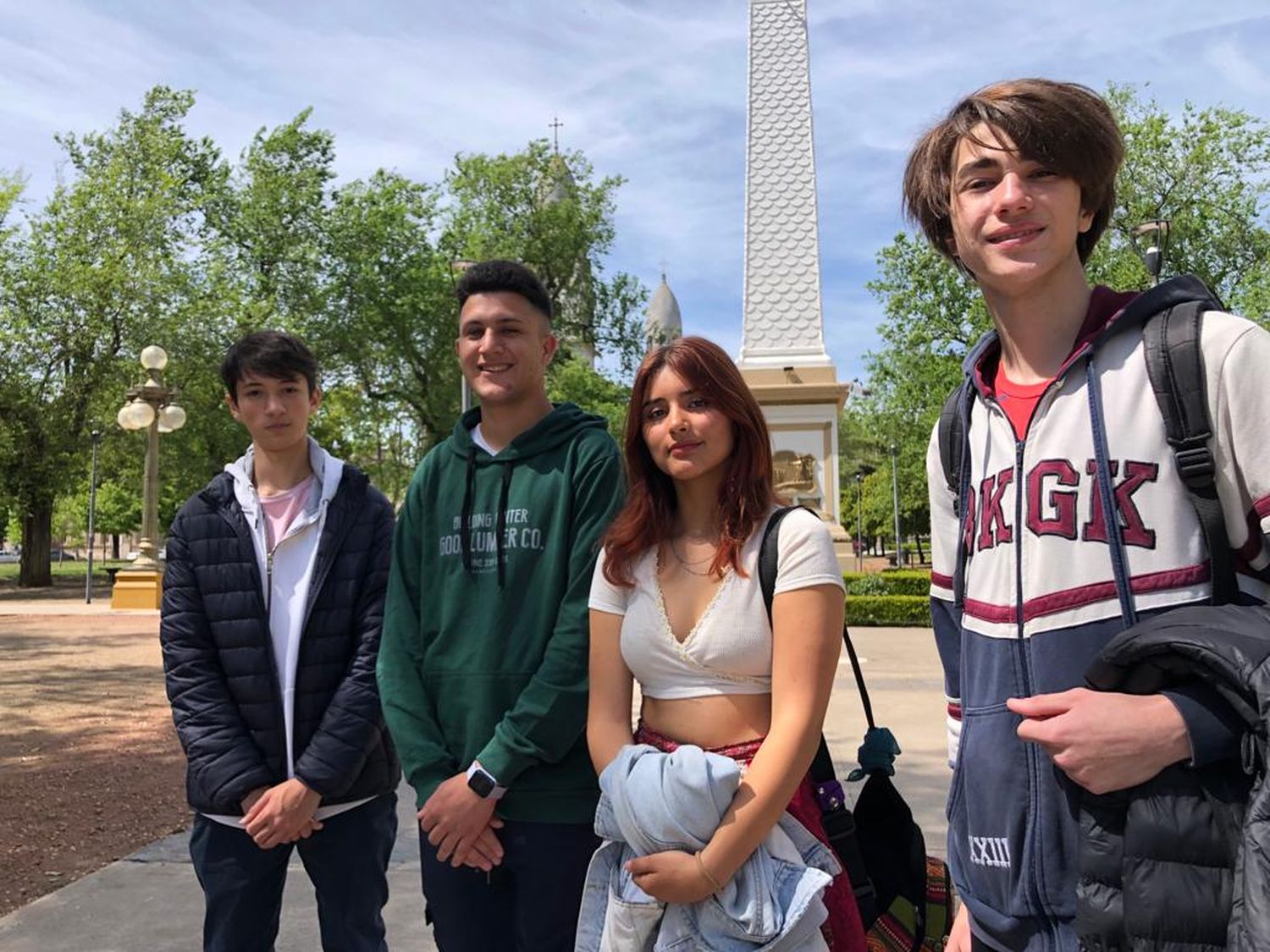 Samuel, Santiago, Chabela y Agustín. Los jóvenes presiden los centros de estudiantes de sus escuelas secundarias y dialogaron con El Eco de Tandil.