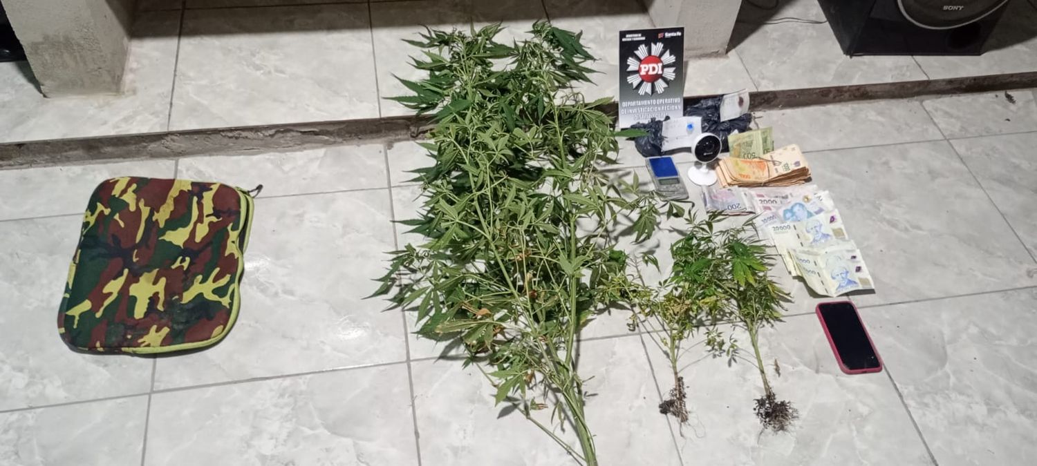 Drogas, armas y efectivo: cayeron tres personas por microtráfico tras allanamientos de la PDI