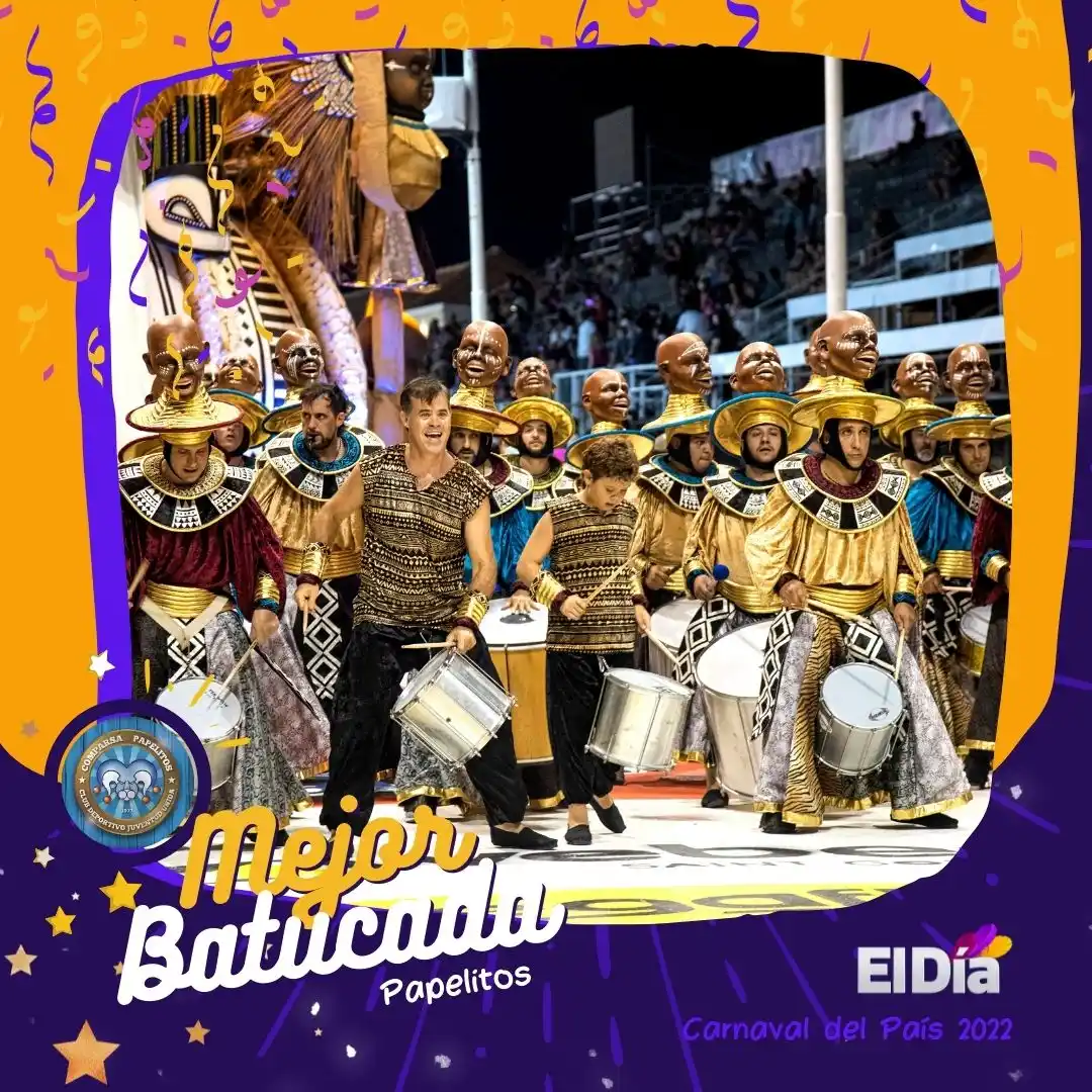 Papelitos y Ará Yeví vuelven a compartir premio: mejor batucada 2022