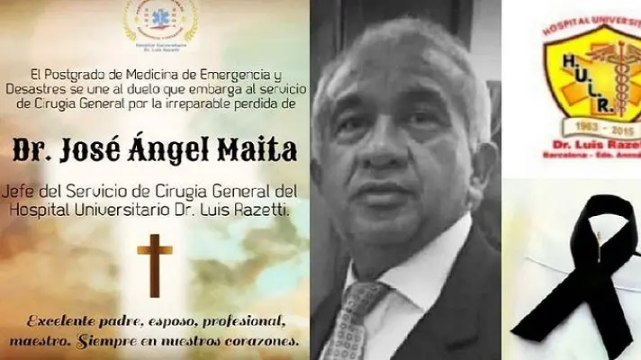 A CAUSA DEL CORONAVIRUS falleció el jefe de cirugía del hospital Luis Razetti de Barcelona