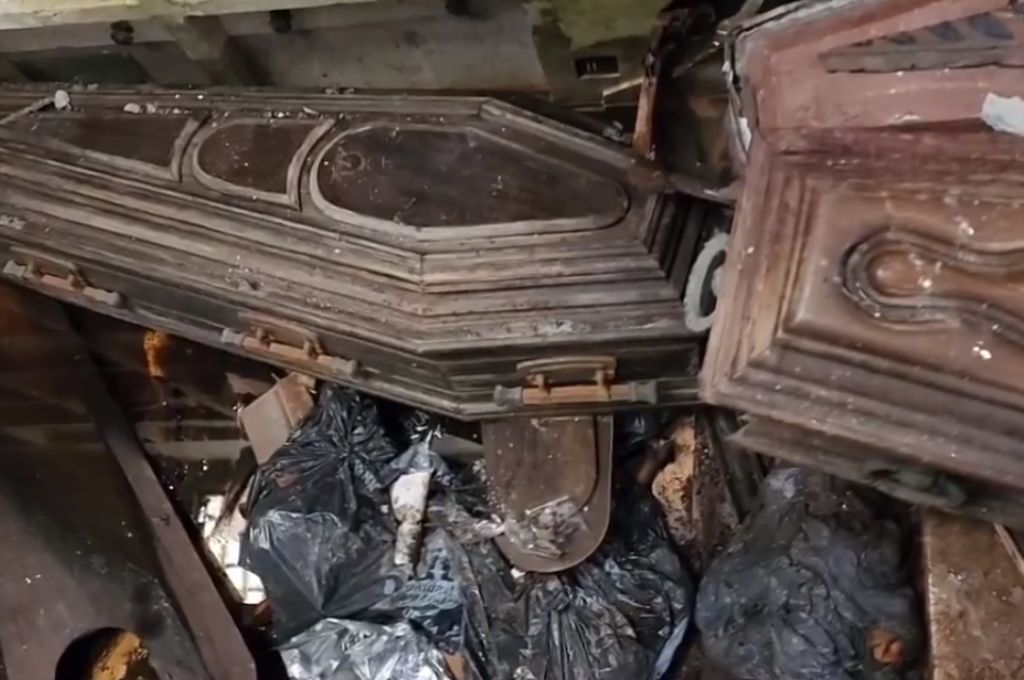 Macabro hallazgo en el cementerio