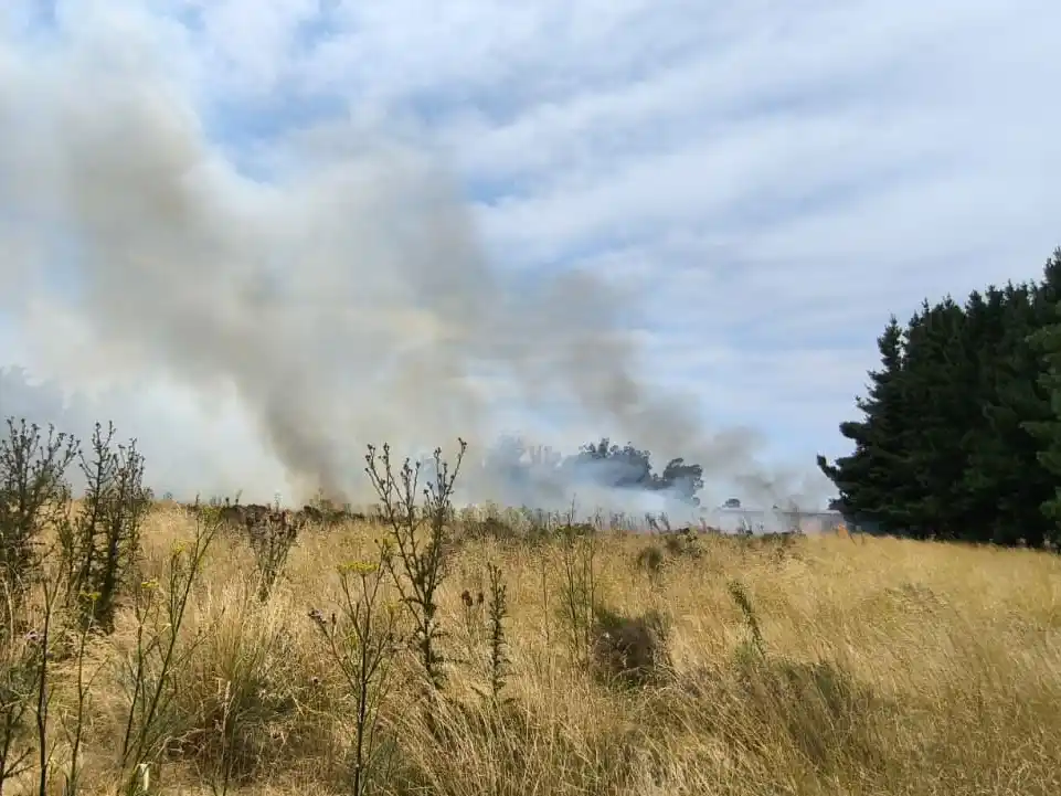Incendio. En un predio de la avenida 43 cercano al cementerio Las Acacias y al Comando de Patrullas