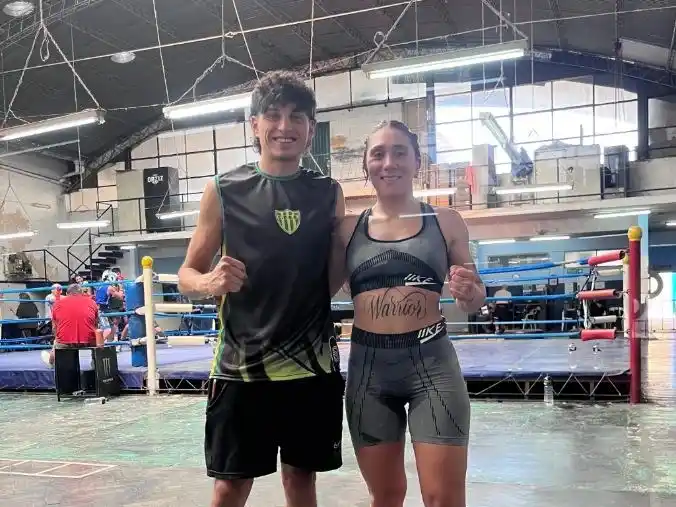 Boloque junto a su entrenador Lucas Traversa (crédito: Instagram Juleita Boloque).