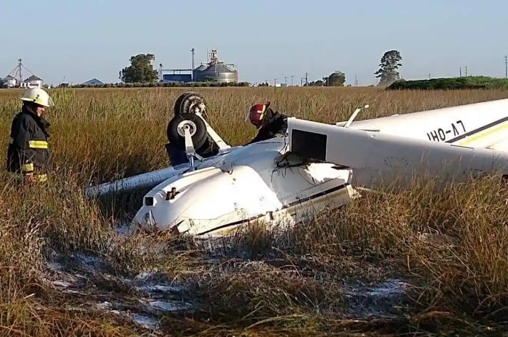 Se estrelló una avioneta en Villa Cañas