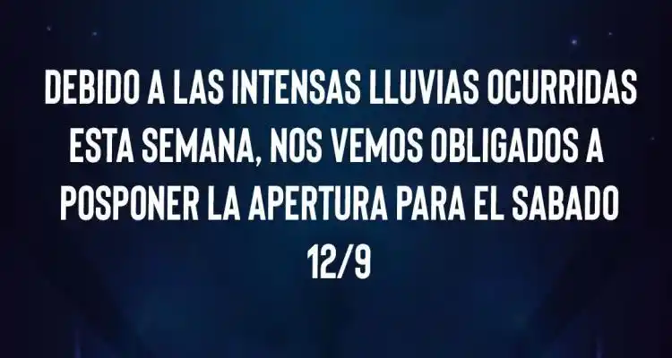 Los Andes pospuso una semana el inicio del autocine por las condiciones climáticas