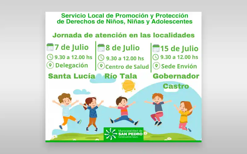 El Servicio Local de Promoción y Protección de Derechos de Niños, Niñas y Adolescentes en las localidades